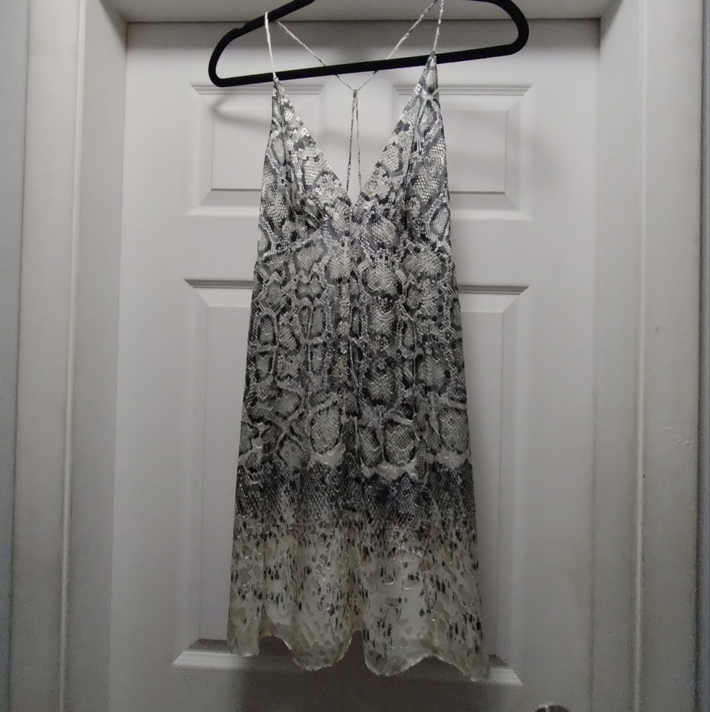 HAUTE HIPPIE silk snake print dress Size 4